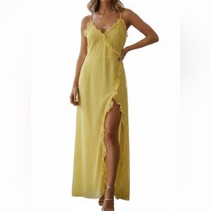 Beginning Boutique Sunny Yellow Maxi Dress